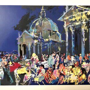 LEROY NEIMAN LIMITED EDITION COLLECTABLE POST CARD - Plaza del Popalo Rome 1984